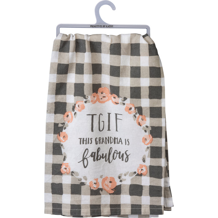 Kitchen Towel - TGIF - This Grandma Is Fabulous