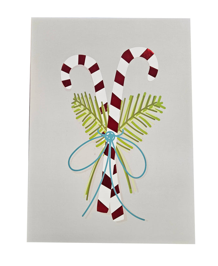 Large Decorative Gift Box - Candy Canes