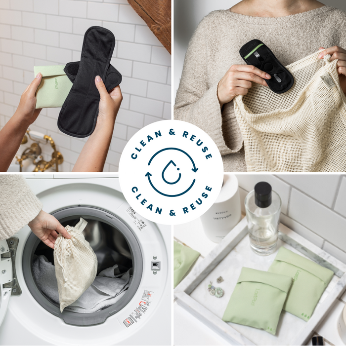 Premium reusable pad all_variants  x 3 x 6 x 12 Black