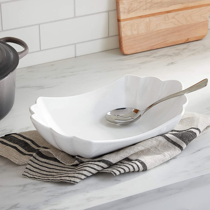 Le Regalo Scalloped Porcelain Serving Bowl