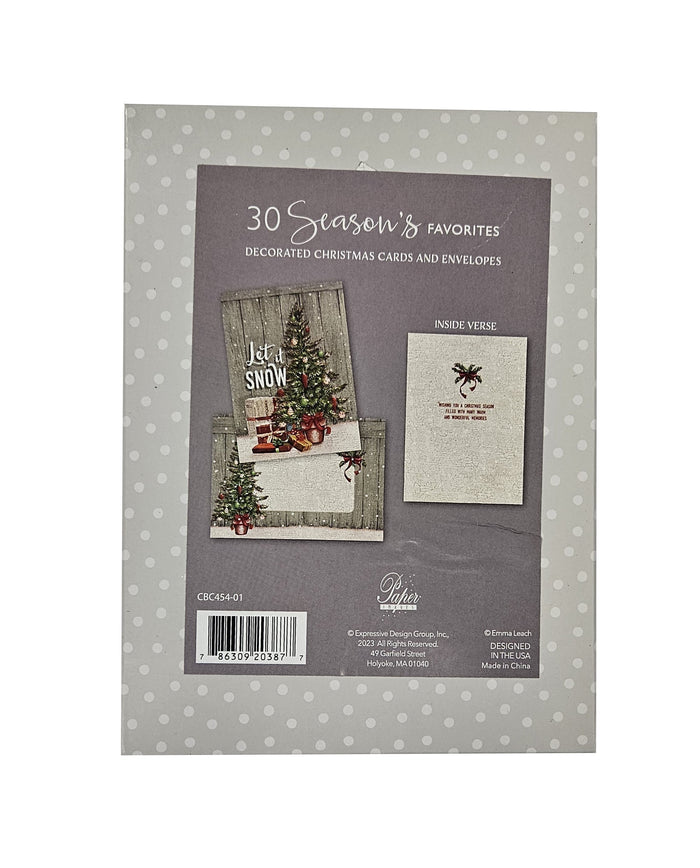 Let It Snow -  Value Pack Premium Boxed Holiday Cards - 30ct.