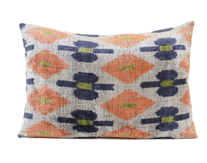 LIGHT ORCHID- IKAT SILK/VELVET PILLOWCASE