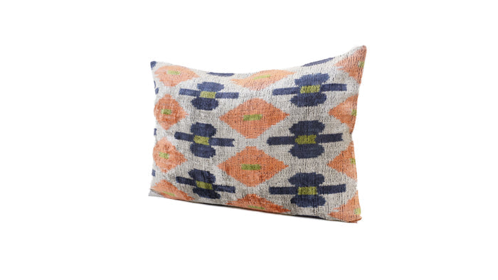 LIGHT ORCHID- IKAT SILK/VELVET PILLOWCASE