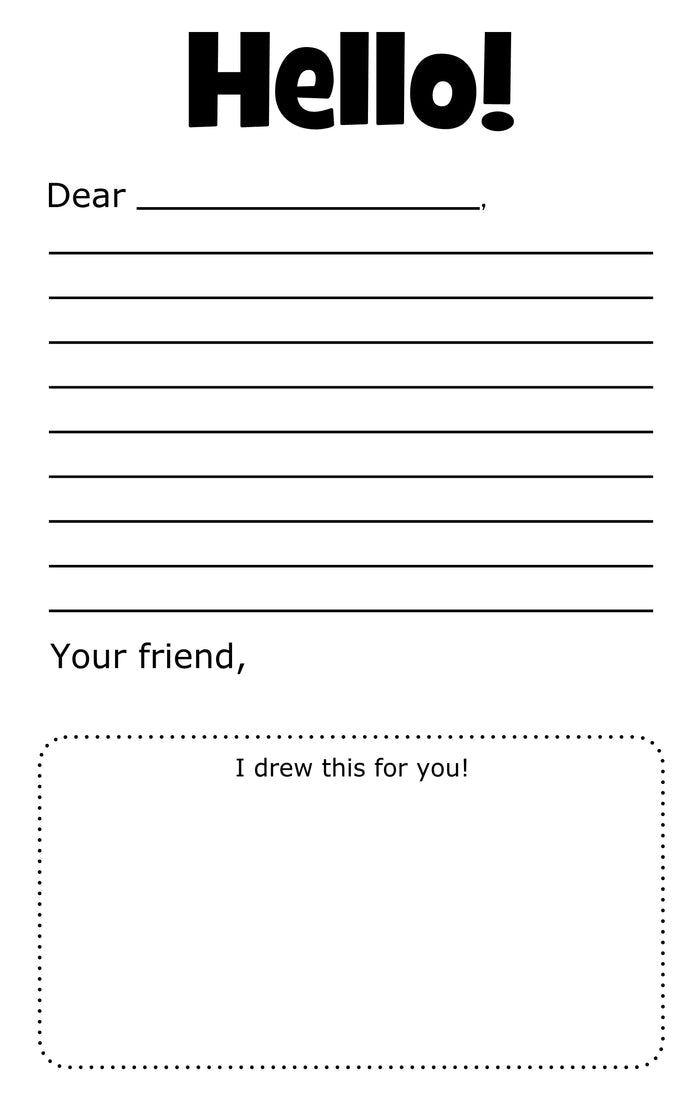 Little Kids Pen Pal Kit