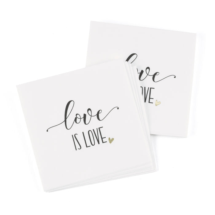 Love is Love Beverage Napkins - 50 Count