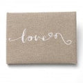 Love Script Linen Guest Book