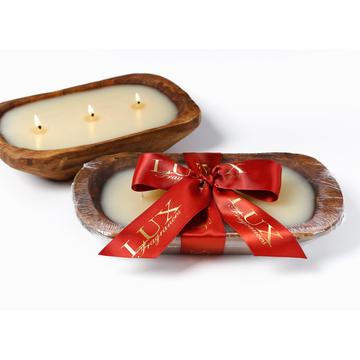 Lux 3 wick Dough Bowl Candle, Chai Tea