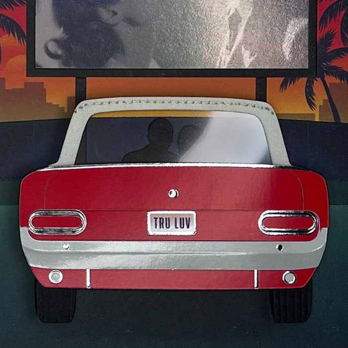 Luxury Anniversary Greeting Card - Classic Car At Drive In