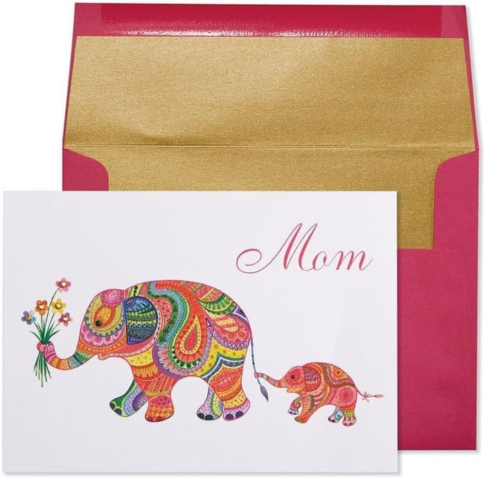 Luxury Birthday Greeting Card - Elephant Mom