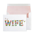 Luxury Birthday Greeting Card - Flower Wife