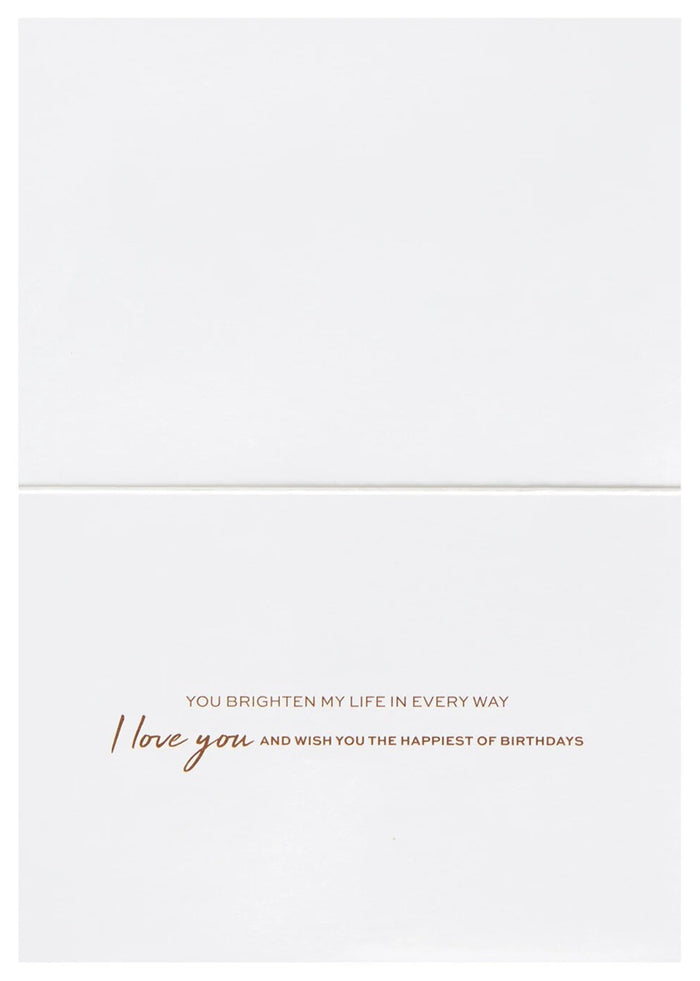 Luxury Birthday Greeting Card - Flower Wife