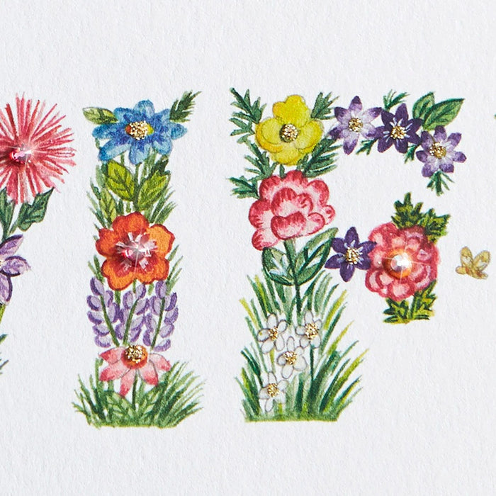 Luxury Birthday Greeting Card - Flower Wife