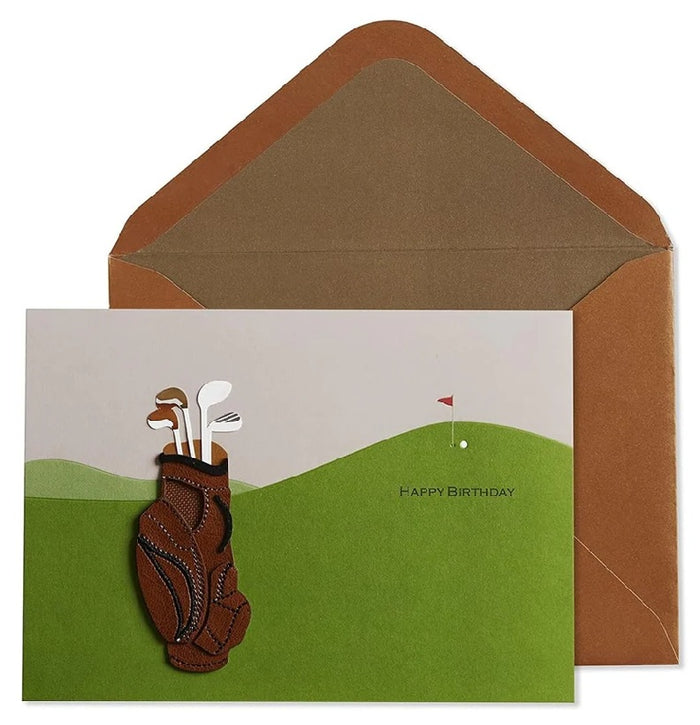 Luxury Birthday Greeting Card - Golf