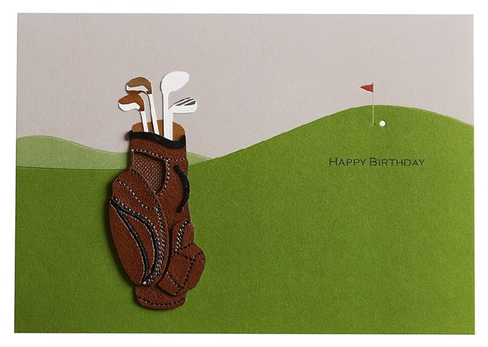 Luxury Birthday Greeting Card - Golf