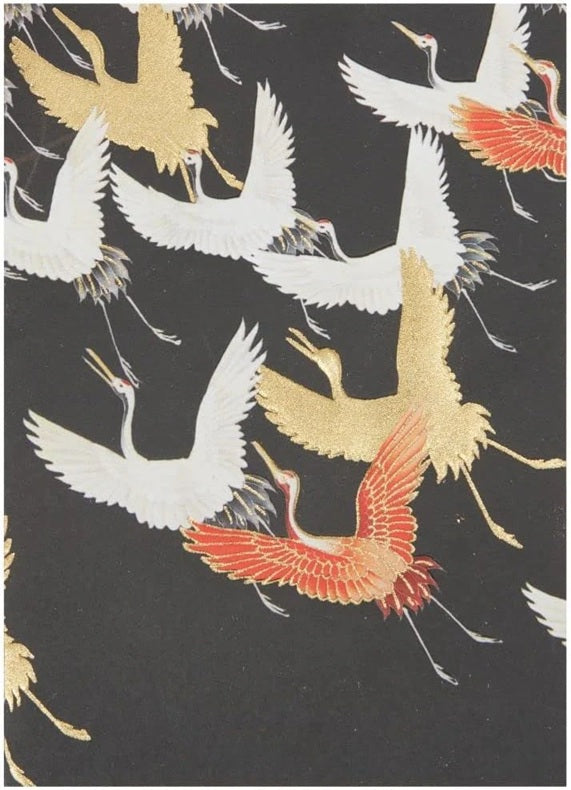Luxury Blank Greeting Card - Flock of Cranes