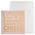 Luxury Engagement Greeting Card - Stacked Words