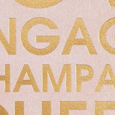 Luxury Engagement Greeting Card - Stacked Words