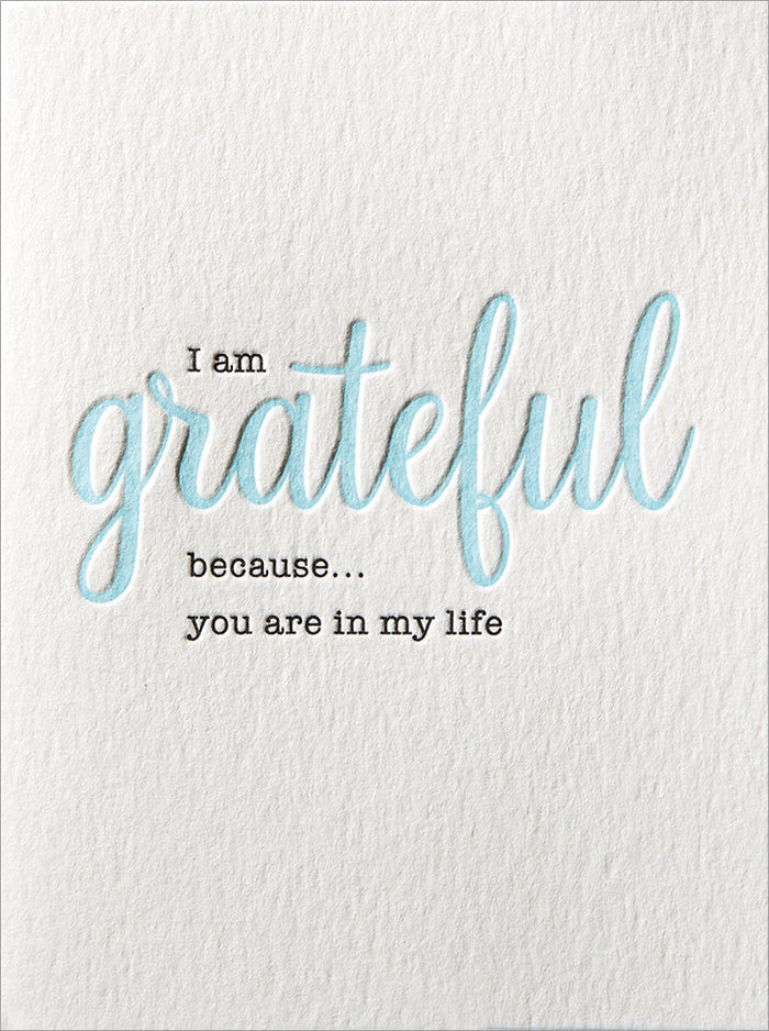 Luxury Friendship Greeting Card - Grateful You Are In My Life