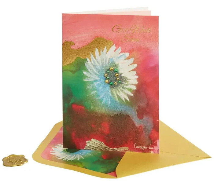 Luxury Get Well Greeting Card - Daisy