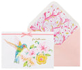 Luxury Get Well Greeting Card - Hummingbird and Lily