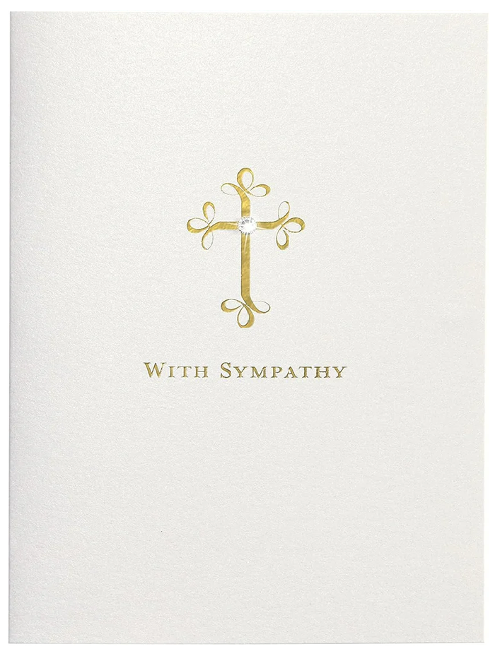Luxury Sympathy Greeting Card - Cross
