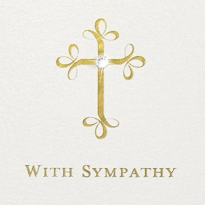 Luxury Sympathy Greeting Card - Cross