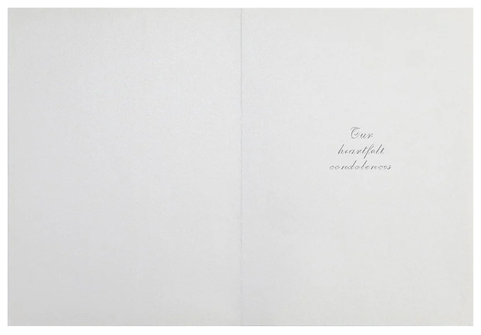 Luxury Sympathy Greeting Card - Magnolias in Vellum