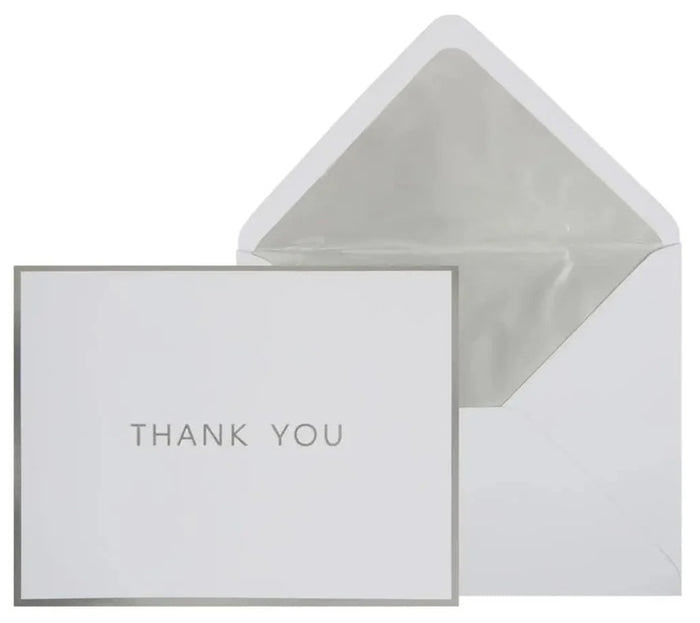 Luxury Thank You Card Set - Silver