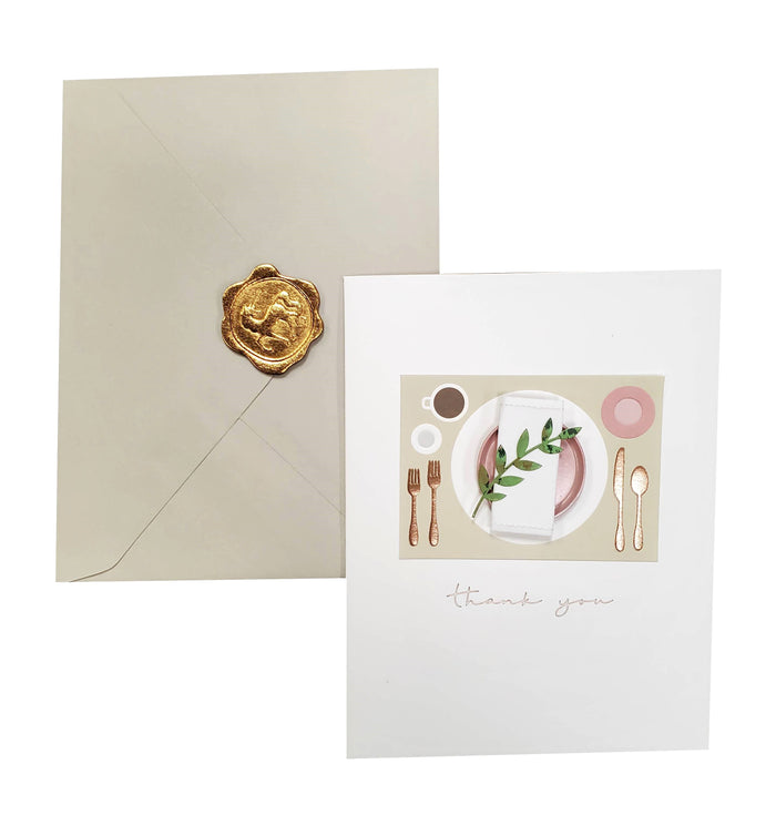 Luxury Thank You Greeting Card - Table Setting