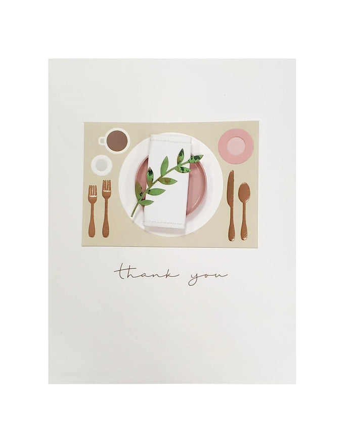 Luxury Thank You Greeting Card - Table Setting