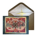 Luxury Thank You Greeting Card - World Map