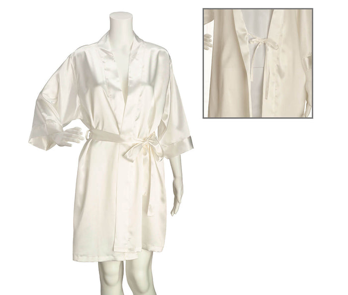 Maid of Honor Satin Robe - Ivory - Small/Medium