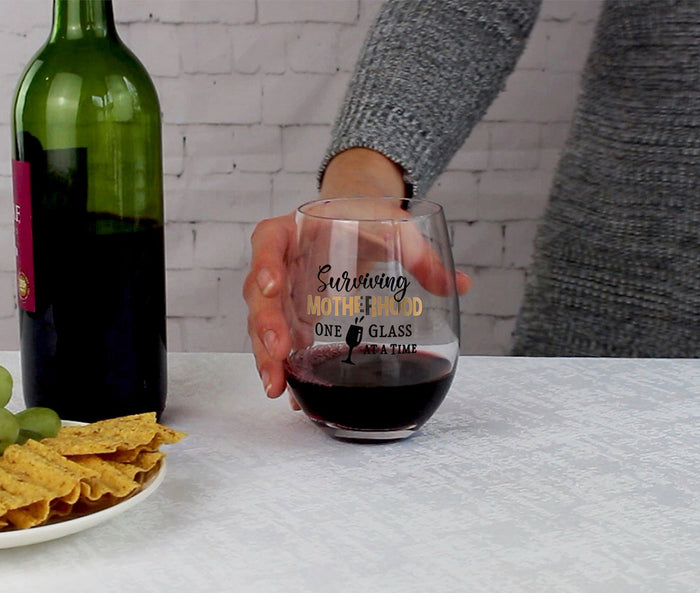 Mama's Stemless Wine Set of 2 for Mom