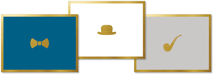 Masculine Foil Note Cards - Daring & Dapper