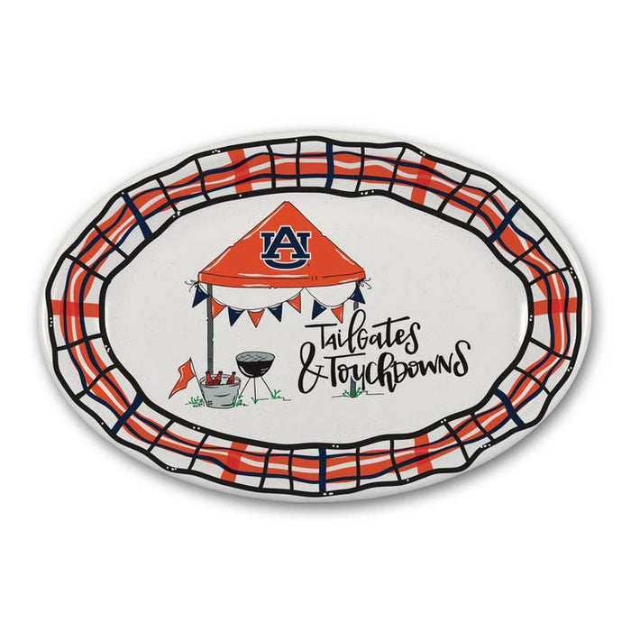 ML Auburn BBQ Oval Platter, 18x12