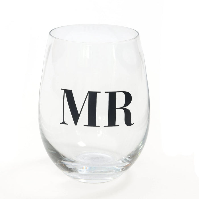 "MR" Stemless Wine Glass