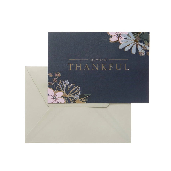 Navy Floral Thank You Cards - 15 ct.