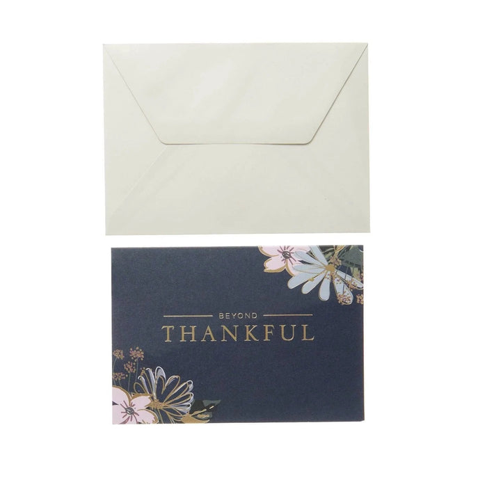 Navy Floral Thank You Cards - 15 ct.
