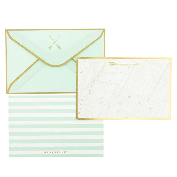 Never Stop Exploring - Flat Thank You Notes & Envelopes - 50 ct