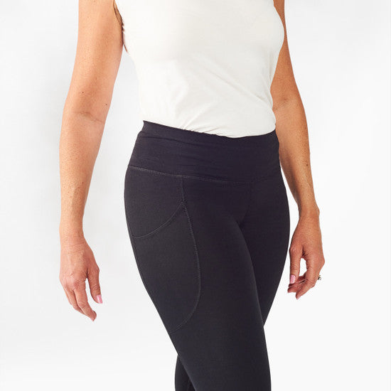 Organic Cotton Blackout Mid-Calf Leggings