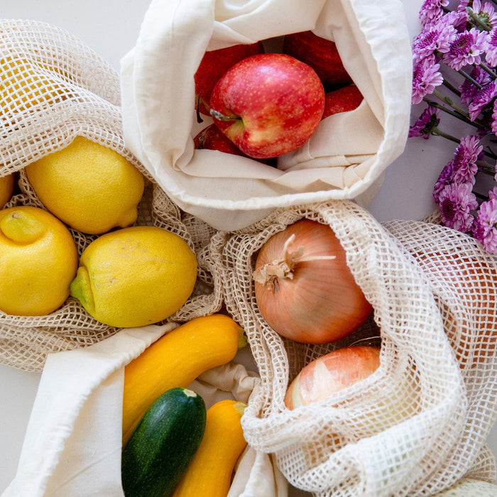 ZWS Essentials Organic Cotton Muslin Produce Bag - Multiple Sizes - Zero Waste Muslin Bag