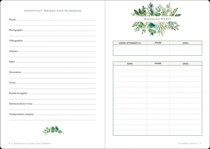 Organizer - The Wedding Planner Checklist - Eucalyptus Design