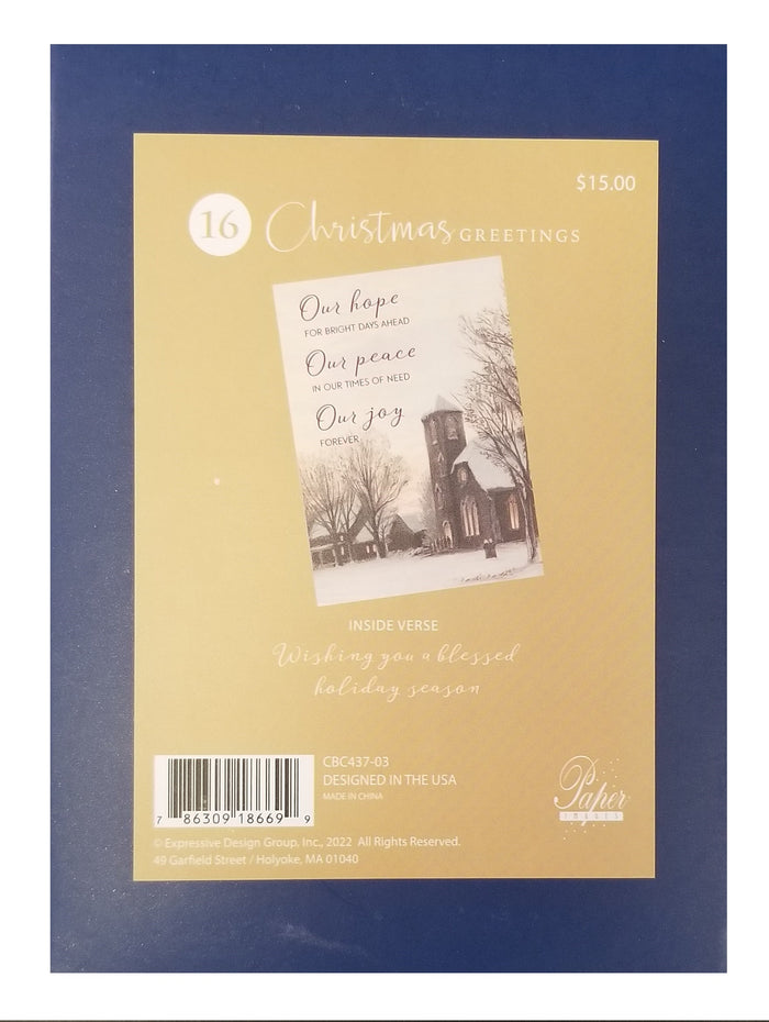 Our Hope Our Peace Our Joy - Premium Boxed Holiday Cards - 16ct.