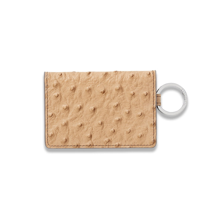 Oventure Leather ID Case Mocha Ostrich