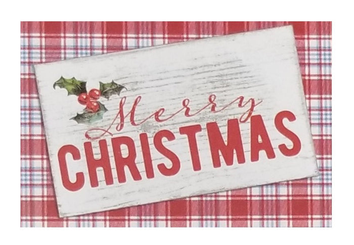 Plaid Merry Christmas - Country Christmas Boxed Card Set -  20ct