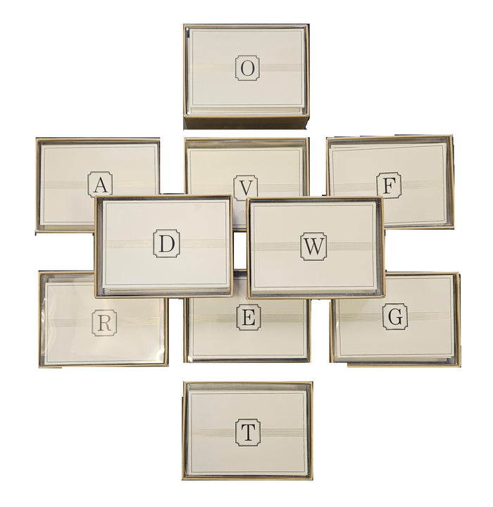 Premium Monogram Notecards - Choose Letter