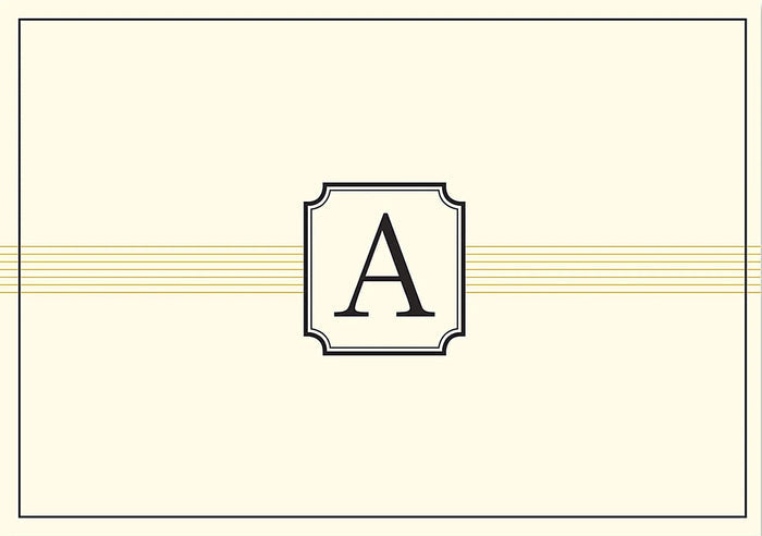 Premium Monogram Notecards - Choose Letter