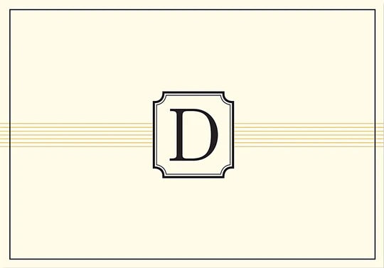 Premium Monogram Notecards - Choose Letter