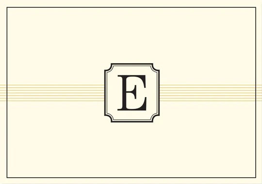 Premium Monogram Notecards - Choose Letter