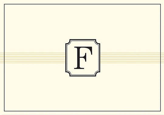 Premium Monogram Notecards - Choose Letter